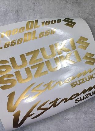 Золотой металлик наклейки на мотоцикл бак пластик сузуки suzuki встром в стром
