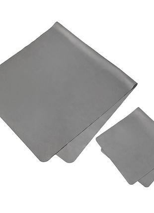 Набор туристических полотенец microfiber s+m — компактный, антибактериальный, для полевых условий серый