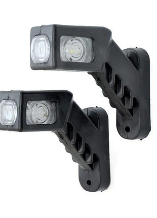 Габарит "ріжки" косий 13см 12/24v червоний+білий+жовтий 1+1+2led "mrt" л-081 (2шт) блістер