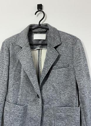 Жіночий піджак hugo boss блейзер сірий меланж прямий жакет з накладними кишенями оригінал boss стрейч як новий розмір m l 38 40 uk 10 12 преміум 4