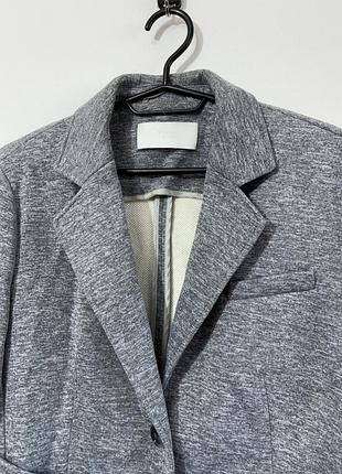 Жіночий піджак hugo boss блейзер сірий меланж прямий жакет з накладними кишенями оригінал boss стрейч як новий розмір m l 38 40 uk 10 12 преміум 5