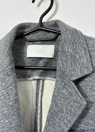 Жіночий піджак hugo boss блейзер сірий меланж прямий жакет з накладними кишенями оригінал boss стрейч як новий розмір m l 38 40 uk 10 12 преміум 7