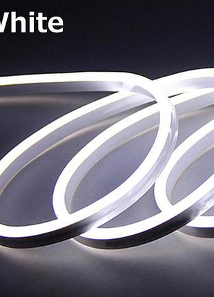 Лента - силикон led neon - 12v 50см белая гибкая (боковое свечение/шир.12мм/высот. 6мм)