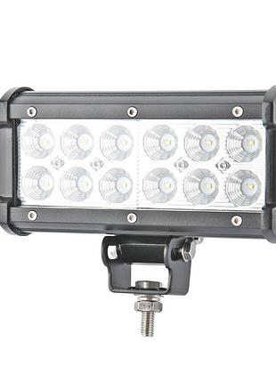 Фара-led прямокутник 36w 165*80*65mm (3w*12) 10-30v ближнє/flood 3000lm "brevia" 10712fx1
