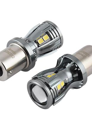 Светодиод 12/24v t25 белый p21w 14x2835smd 350lm 6000k "brevia" canbus no10301 (2шт)