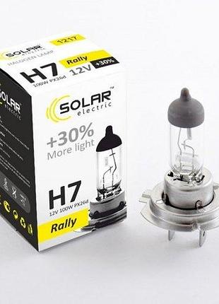 Лампа 12v h7 100w + 30% starlight "solar" (1шт) (1217) (10шт/уп)