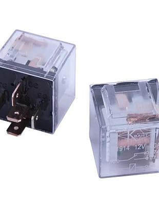 Реле 12v 5-ти контактное 80а с индикатором квант jd1914 color-5 (тонированный корпус)