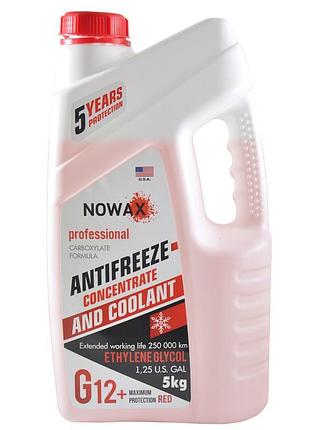 Антифриз (концентрат -80) 1.0 kg червоний "nowax" g12+ nx01009 (15шт/ящ)