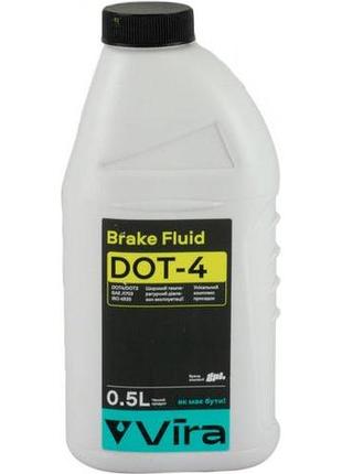 Тормозная жидкость 500ml dot-4 "vira" vi1011 brake fluid (12шт/уп)
