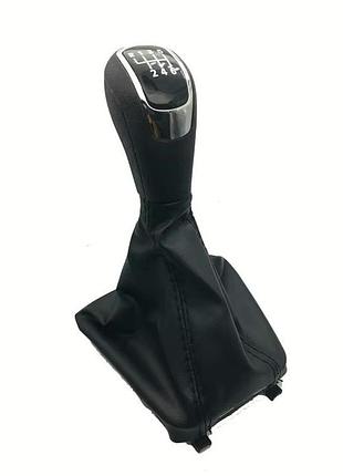 Ручка кпп з чохлом skoda superb 3t mkii(08-12) пластик black(r6 speed) fxskd-01/6