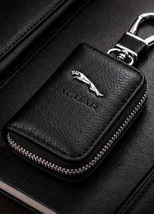Чехол для ключей с карабином jaguar (кожа)
