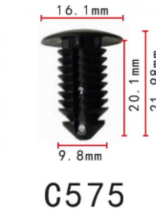 Кліпси c0575 кріплення обшивки chrysler, ford, dodge, gm, opel (6504043, n807721s) (уп.100шт)