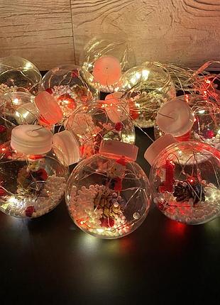 Гірлянда штора "дід мороз" 3,0м*200led (10 кульок) дріт, rgb (cl56m)