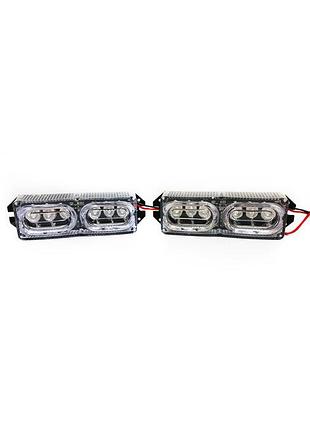 Страбоскоп светодиодный 12v drl 103*31*15мм 2*6led (w-b) "lux tar"