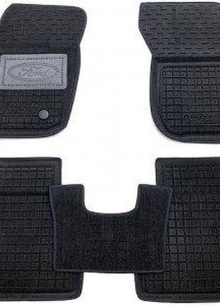 Килимки текстиль гібрид 3d ford mondeo/fusion 2013- 5шт/к) (бортик, основа поліуритан)"avto-gum"