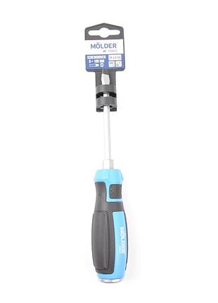 Отвертка ударная - шлицевая с шестигранной опорой 6*100 "molder" (мт33003) (12шт/уп)