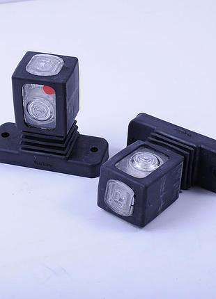Габарит "ріжки" прямий 9,5см 12/24v червоний+білий+жевтий led "mrt" л-079 (2шт)