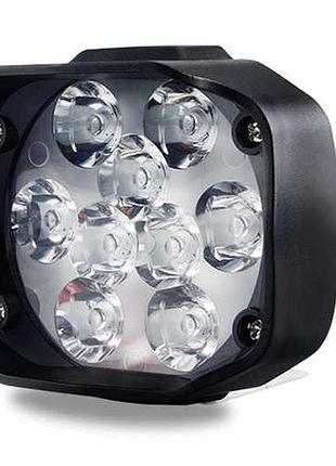 Фара-led овал-мини 12w (1w*12) 12v 60*75*60mm дальнее/spot (1шт) (пластик.корпус) 12 led