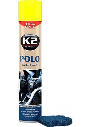 Полироль торпеды спрей 750ml "k2" polo lemon (лимон) k4071 (12шт/ящ)