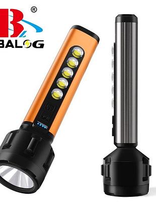 Фонарик-ручной акб встроенный,диод p30+cob,microusb, длиж.-20см,метал.корп."x-balong cb-c67