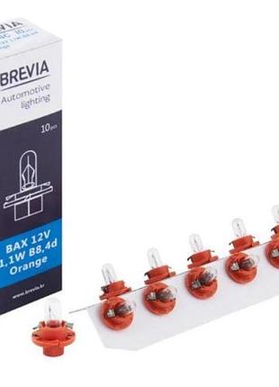 Лампа 12v з патроном bax8,4d 1,1w "brevia" (12334c) orange (уп.10шт)