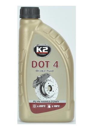 Тормозная жидкость 1000ml dot-4 "k2" t108 brake fluid (12шт/уп)