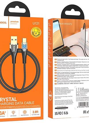 Кабель usb для type-c "hoco u121 1m черний