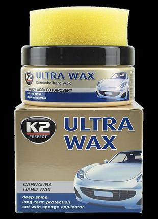Поліроль кузова віск 250g "k2" k073 ultra wax (з губкою) (12шт/уп)