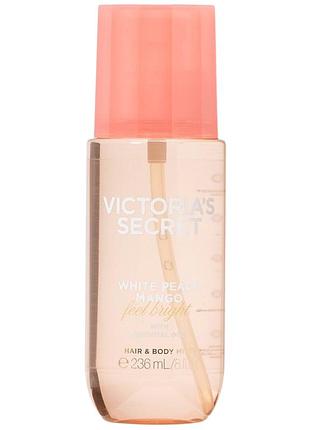Спрей для волос и тела victoria’s secret white peach & mango mist 236 мл