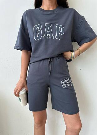 Спортивный костюм с шортами графит с-м