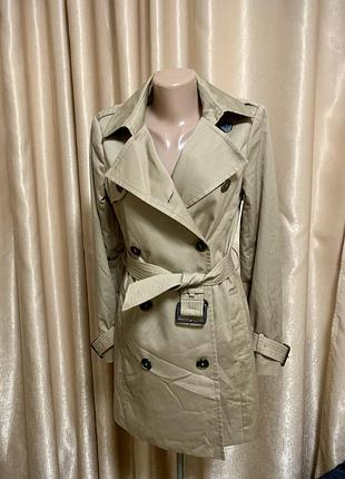 Жіночий плащ тренд h&m бежевого кольору розмір eur 34/usa 6/ xs