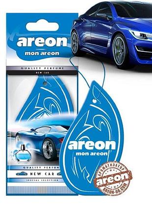 Освежитель сухой лист - "areon" - mon лист - new car (новая машина) (10шт/уп)