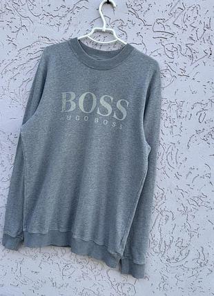 Сірий світшот boss hugo boss оригінал кофта брендова чоловіча