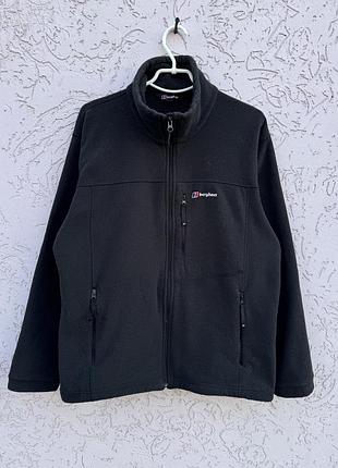 Чорна флісова кофта berghaus оригінал фліска чоловіча на замку