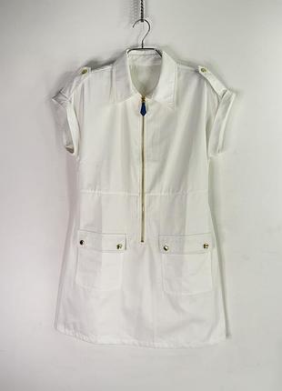 Louis vuitton 1/2 zip white dress l size
