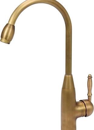 Змішувач для кухонної раковини fala retro bronze 1 з кульовим регулятором для води