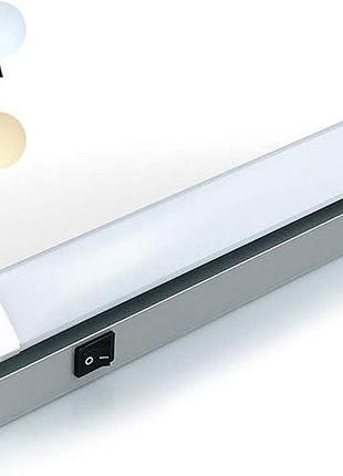 Led подсветка кухонная под шкаф 33 см, 350 лм, 3 цвета, с выключателем и кабелем