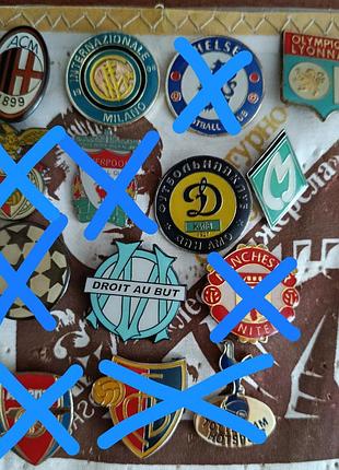 Значки футбольних клубів, металеві