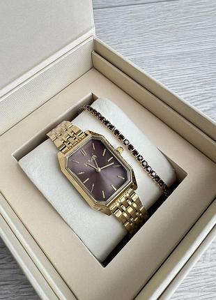 Годинник burker isabell gold burgundy бургунді оригінал в наявності