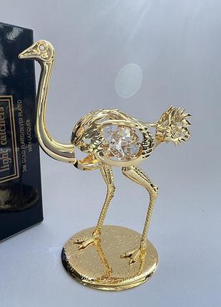 Фигурка с камнями swarovski страус 10х8х5 см 160454