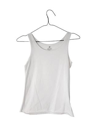 Белая базовая майка топ h&amp;m