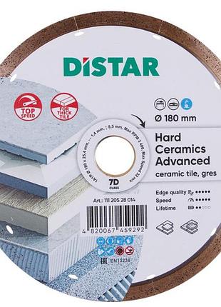 Круг алмазный distar для керамогранита 180x1,4x8,5x25,4 hard ceramics advanced (11120528014)