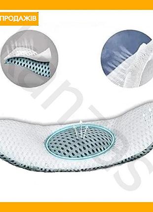 Ортопедична подушка для сну під поперек support pillow з 3d-сіткою овальна для комфорту та підтримки спини