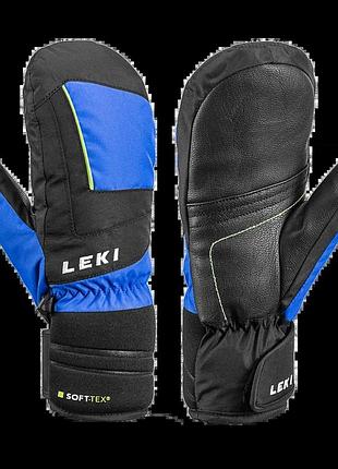 Рукавички leki nico junior mitt royal-black-lime розмір 6