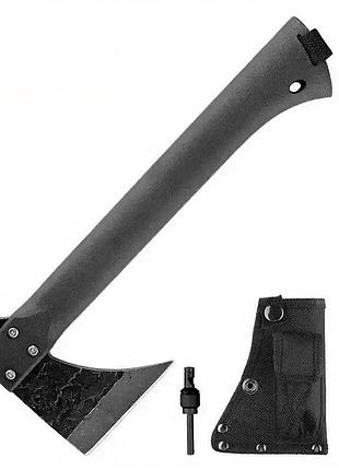 Туристический топор с ножом и кресалом vhg s-5, black