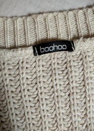 Свитер в рубчик оверсайз пуловер женский от boohoo. италия.6 фото