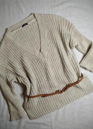 Свитер в рубчик оверсайз пуловер женский от boohoo. италия.3 фото