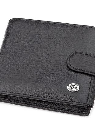 Мужской кошелек st leather 18334 (st102) натуральная кожа черный