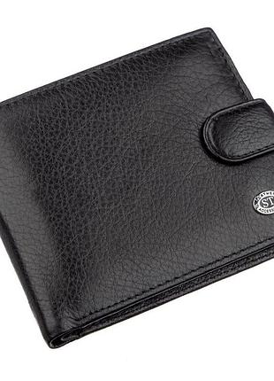 Мужской универсальный кошелек st leather 18836 черный