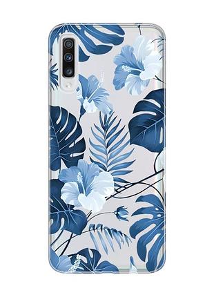 Прозорий чохол на samsung galaxy a70 (2019)/a705 :: тропіки (принт 373)